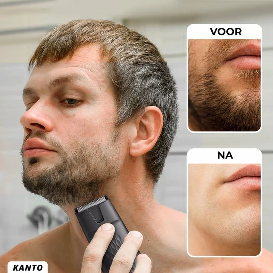 KANTO™ Bodygroomer - Scheerapparaat Mannen - Tondeuse Met LED-verlichting - Scheerapparaat Voor Schaamstreek En Lichaam 8 KANTO™ Bodygroomer - Scheerapparaat Mannen - Tondeuse Met LED-verlichting - Scheerapparaat Voor Schaamstreek En Lichaam - Afbeelding 6