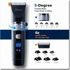 HATTEKER RFC-690 - Tondeuse Mannen- Haartrimmer - Baardtrimmer - Led Display - Zwart 10 HATTEKER RFC-690 - Tondeuse Mannen- Haartrimmer - Baardtrimmer - Led Display - Zwart -Philips winkel 550x551 27