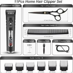 Tondeuses Voor Mannen, CIICII Draadloze Tondeuse Voor Het Knippen Van Haar (11 Stuks 5-speed 7000 RPM Oplaadbare Verstelbare Afneembare USB LCD-scherm Baardverzorging Trimmer Haircut Kit) Voor Doe-het-zelf-kapper -Philips winkel 550x551 30