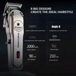 Kemei KM-1996 Metalen Elektrische Tondeuse Kapper Professionele Oplaadbare Haartrimmer -Philips winkel 550x552 13