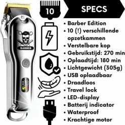 Sansbeaut? Professionele Draadloze Tondeuse - Tondeuse Hoofdhaar - Cheveux Haar - Haartrimmer - Kapper Haar Machine - Haartondeuse - Hair Clipper - Kapper Trimmer - Kappersset - Black Friday 2022 -Philips winkel 550x553 4