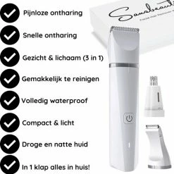 Sansbeauté 3-in-1 Bikinitrimmer - Gezicht/Oksels/Benen/Bikinilijn - Ladyshaves Bikini - Haarverwijderaar Dames - Trimmer Vrouw Intiem Schaamhaar - Hair Eraser - Black Friday 2022 -Philips winkel 550x554 6