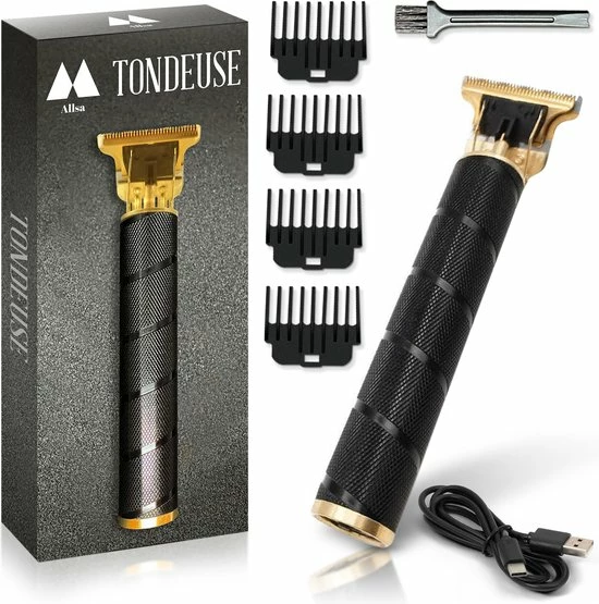 Allsa Tondeuse - Tondeuse Mannen - Trimmer - Baardtrimmer - Baardtrimmer Mannen - USB Oplaadbaar - Ruis Onderdrukking - Stainless Steel - Cadeau -Zwart 11 Allsa Tondeuse - Tondeuse Mannen - Trimmer - Baardtrimmer - Baardtrimmer Mannen - USB Oplaadbaar - Ruis Onderdrukking - Stainless Steel - Cadeau -Zwart - Afbeelding 9
