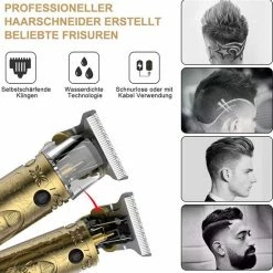 Merkloos Luxe Tondeuse Met Display ? LCD - Professionele Trimmer - Haarstyling - Inclusief 3 Opzetkammen ? Goud -Philips winkel 550x555 4