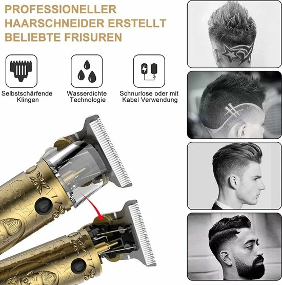 Arash? Tondeuse Mannen - 2022 Nieuwste Model - Draadloze Haartrimmer - Geschikt Voor Hoofdhaar/Baardhaar - Trimmer Draadloos - Scheerapparaat - Goud - Inclusief Oplaadblok En 4 Opzetstukjes 12 Arash? Tondeuse Mannen - 2022 Nieuwste Model - Draadloze Haartrimmer - Geschikt Voor Hoofdhaar/Baardhaar - Trimmer Draadloos - Scheerapparaat - Goud - Inclusief Oplaadblok En 4 Opzetstukjes - Afbeelding 10