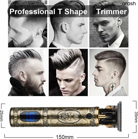 Arash? Tondeuse Mannen - 2022 Nieuwste Model - Draadloze Haartrimmer - Geschikt Voor Hoofdhaar/Baardhaar - Trimmer Draadloos - Scheerapparaat - Goud - Inclusief Oplaadblok En 4 Opzetstukjes 9 Arash? Tondeuse Mannen - 2022 Nieuwste Model - Draadloze Haartrimmer - Geschikt Voor Hoofdhaar/Baardhaar - Trimmer Draadloos - Scheerapparaat - Goud - Inclusief Oplaadblok En 4 Opzetstukjes - Afbeelding 7