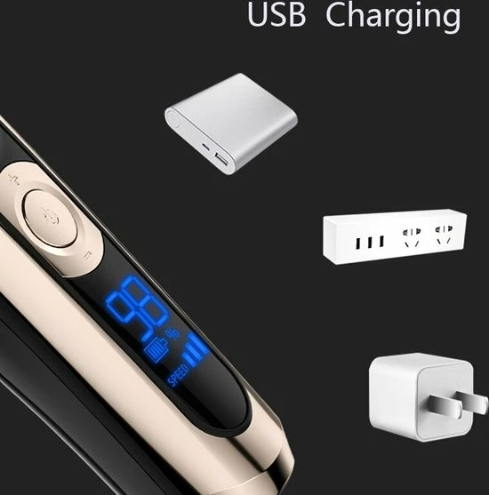 KONKA Tondeuse Mannen - Trimmer - Bodygroomer - Scheerapparaat - Haartrimmer - Oplaadbaar - Hoofdhaar - Baardhaar - Hair Clipper - Goud 4 KONKA Tondeuse Mannen - Trimmer - Bodygroomer - Scheerapparaat - Haartrimmer - Oplaadbaar - Hoofdhaar - Baardhaar - Hair Clipper - Goud - Afbeelding 2