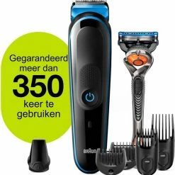 Braun MGK5245 7-in-1 Trimmer Baardtrimmer Voor Mannen - Gezichts- En Haartrimmer - Zwart/Blauw -Philips winkel 550x557 7