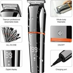 SURKER Baardtrimmer Voor Mannen Tondeuses Lichaam Snor Neus Haar Groomer Draadloze Precisietrimmer 6 In 1 Verzorgingsset Waterdicht USB Oplaadbaar -Philips winkel 550x560 12