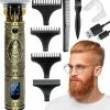 Merkloos Buddha Tondeuse Mannen - 2022 Nieuwste Model - Draadloze Haartrimmer - Geschikt Voor Hoofdhaar/Baardhaar - Trimmer Draadloos - Haarclipper - Scheerapparaat - Goud - Inclusief Oplaadblok En 4 Opzetstukjes