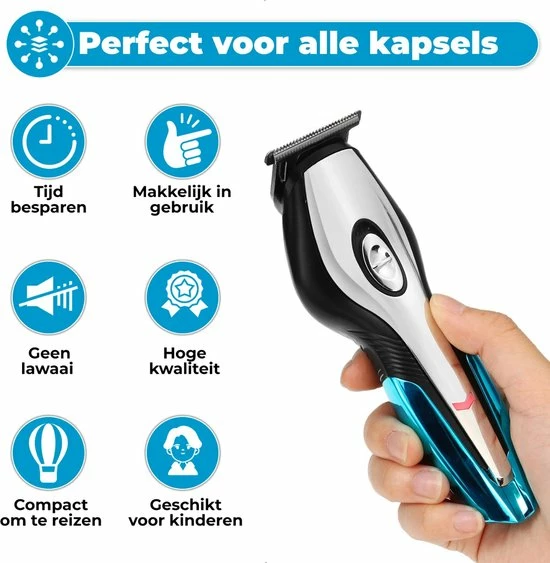 BAESS 5-in-1 Tondeuse Voor Mannen - Baard En Lichaam - Bodygroomer - Neus En Oor - Trimmer - Blauw 9 BAESS 5-in-1 Tondeuse Voor Mannen - Baard En Lichaam - Bodygroomer - Neus En Oor - Trimmer - Blauw - Afbeelding 7