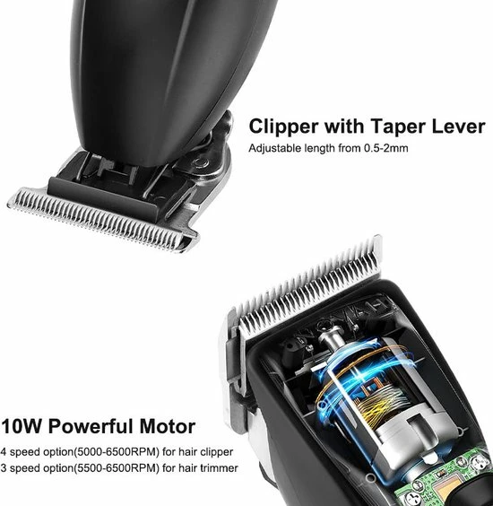 Arash® Professionele Draadloze Baardtrimmer & Tondeuse Voor Mannen- Hoofdhaar - Haartrimmer - Tondeuses - Scheerapparaat Mannen - Inclusief Oplaadblok - Inclusief Kappersset - Incl. Reistas 9 Arash® Professionele Draadloze Baardtrimmer & Tondeuse Voor Mannen- Hoofdhaar - Haartrimmer - Tondeuses - Scheerapparaat Mannen - Inclusief Oplaadblok - Inclusief Kappersset - Incl. Reistas - Afbeelding 7