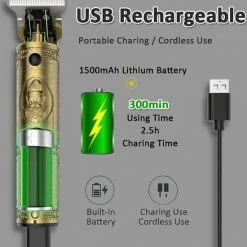 RESUXI Luxe - Professionele Trimmerset - Trimmer Voor Mannen - Baardtrimmer - Scheerapparaat - 1500mAh - Goud - Opzetstukken 1mm - 2mm - 3mm -Philips winkel 550x566 16