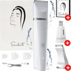 Sansbeauté 3-in-1 Bikinitrimmer - Gezicht/Oksels/Benen/Bikinilijn - Ladyshaves Bikini - Haarverwijderaar Dames - Trimmer Vrouw Intiem Schaamhaar - Hair Eraser - Black Friday 2022