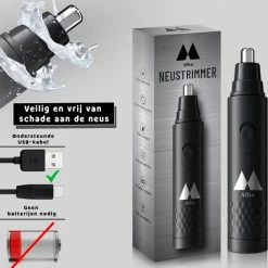 Allsa Neushaartrimmer - Neustrimmer Mannen - Oortrimmer - USB Oplaadbaar - Ruis Onderdrukking 40db - Krachtige Motor - Verzwaard - Zwart - BLACK FRIDAY SALE -Philips winkel 550x567