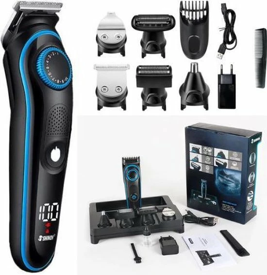 Shinon Walixpro? Origineel-Baardtrimmer-5-in-1 Baardtrimmer Voor Mannen - 5 Opzetstukken - Bodygroomer - Instelbaar 0.5-10MM - Gratis Baardkam 18 Shinon Walixpro? Origineel-Baardtrimmer-5-in-1 Baardtrimmer Voor Mannen - 5 Opzetstukken - Bodygroomer - Instelbaar 0.5-10MM - Gratis Baardkam - Afbeelding 16