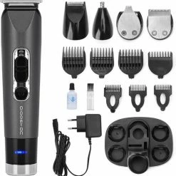 Aigostar Edward 32ICB - Tondeuse Set - 5 In 1 Oplaadbare Trimmer Set- Zwart/Grijs -Philips winkel 550x568 5