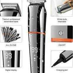 SURKER SK-788 6-in-1 Draadloze Tondeuse Voor Mannen - Baardtrimmer - Lichaam Snor Neus Haar Groomer - Precisietrimmer - Verzorgingsset - Waterdicht - USB Oplaadbaar -Philips winkel 550x568 6