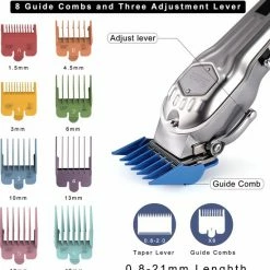 SURKER Professionele Draadloze Tondeuse - Tondeuse Mannen Hoofdhaar - Hair Clipper - Haartondeuse - 8 Opzetkammen - Zilver 13 SURKER Professionele Draadloze Tondeuse - Tondeuse Mannen Hoofdhaar - Hair Clipper - Haartondeuse - 8 Opzetkammen - Zilver -Philips winkel 550x569 4