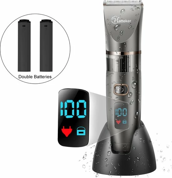 HATTEKER RFC-690 3-in-1 Professionele Trimmersets - Tondeuse - Haartrimmer - Baardtrimmer - 100% Waterdicht - Zwart 7 HATTEKER RFC-690 3-in-1 Professionele Trimmersets - Tondeuse - Haartrimmer - Baardtrimmer - 100% Waterdicht - Zwart - Afbeelding 5