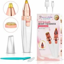 Beautyloves Wenkbrauw Trimmer - Ladyshave - Epilator - Epileerapparaat Dames -Gezichtsontharing Dames - Wenkbrauw Scheermesje