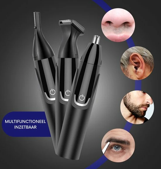 Myhealth My Health? 3-in-1 Neustrimmer - Tondeuse - Wenkbrauw Trimmer -Scheerapparaat - 3 Opzetstukken - Trimmer Voor Mannen 5 Myhealth My Health? 3-in-1 Neustrimmer - Tondeuse - Wenkbrauw Trimmer -Scheerapparaat - 3 Opzetstukken - Trimmer Voor Mannen - Afbeelding 3