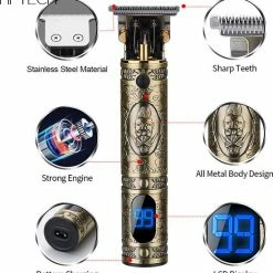 Merkloos Luxe Tondeuse Met Display ? LCD - Professionele Trimmer - Haarstyling - Inclusief 3 Opzetkammen ? Goud -Philips winkel 550x576 2