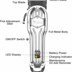 SURKER Professionele Draadloze Tondeuse - Tondeuse Mannen Hoofdhaar - Hair Clipper - Haartondeuse - 8 Opzetkammen - Zilver 16 SURKER Professionele Draadloze Tondeuse - Tondeuse Mannen Hoofdhaar - Hair Clipper - Haartondeuse - 8 Opzetkammen - Zilver -Philips winkel 550x576 3