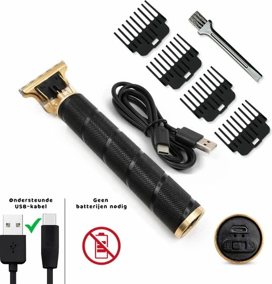 Allsa Tondeuse - Tondeuse Mannen - Trimmer - Baardtrimmer - Baardtrimmer Mannen - USB Oplaadbaar - Ruis Onderdrukking - Stainless Steel - Cadeau -Zwart 5 Allsa Tondeuse - Tondeuse Mannen - Trimmer - Baardtrimmer - Baardtrimmer Mannen - USB Oplaadbaar - Ruis Onderdrukking - Stainless Steel - Cadeau -Zwart - Afbeelding 3