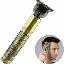 MS Merch Professionele Dragon Trimmer - Dragon Tondeuse - Trimmer Voor Mannen - Baardtrimmer - Goudkleurig