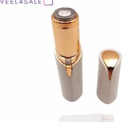 Innovagoods Elektrische Gezichtstrimmer - Met LED-verlichting - Pijnloos Trimmen - Haar Verwijderen - Gezichtshaar Verwijderen - Wenkbrauwen - Precisietrimmer- Trimmer - Klein - Portable - Goud -Philips winkel 550x587 1