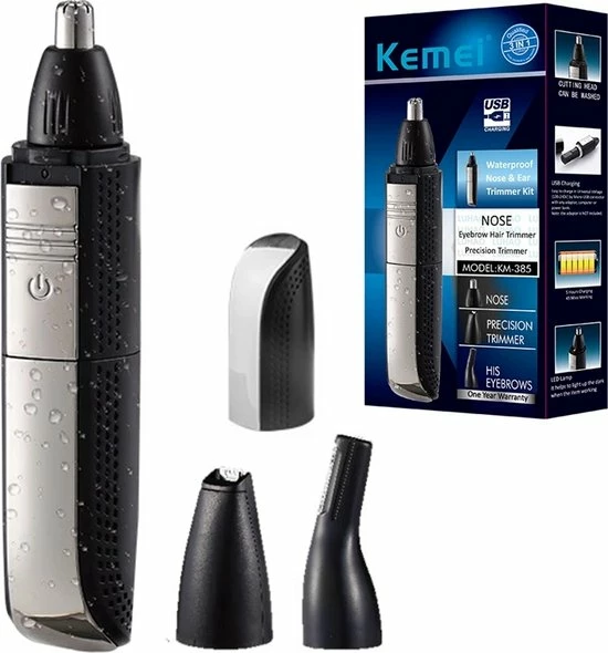 Kemei KM-385 Neustrimmer Mannen - Neushaartrimmer - Trimmer - Neus Haar / Oor / Wenkbrauw 3 Kemei KM-385 Neustrimmer Mannen - Neushaartrimmer - Trimmer - Neus Haar / Oor / Wenkbrauw