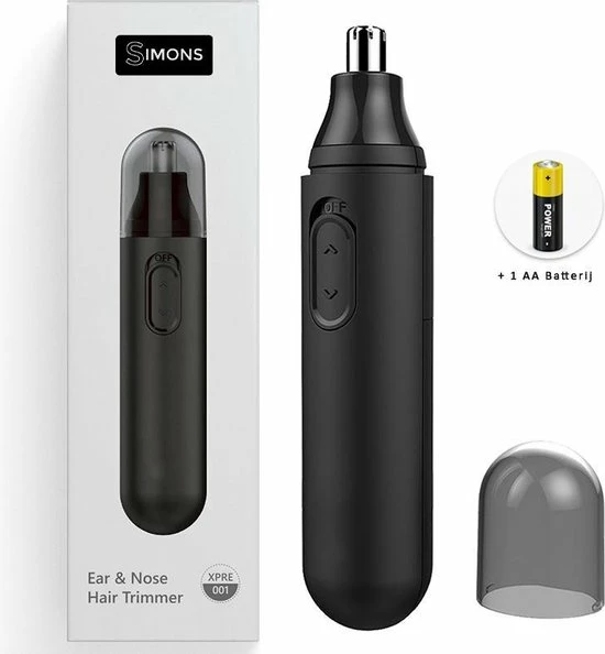 Simons Neustrimmer - Neustrimmer Mannen - Oor Trimmer - Draadloos - Zwart - Plus 1 Batterij 3 Simons Neustrimmer - Neustrimmer Mannen - Oor Trimmer - Draadloos - Zwart - Plus 1 Batterij