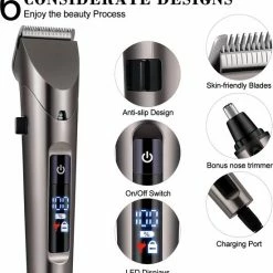 HATTEKER RFC-691 2-in-1 Professionele Tondeuse - Baardtrimmer Voor Mannen - Haartrimmer - Neushaartrimmer - Trimmerset - Waterdicht -Philips winkel 550x595 4