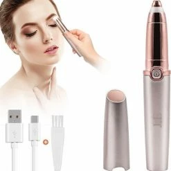 J.E? J.E Wenkbrauw Trimmer - Wenkbrauw Scheermesje ? Wenkbrauw Epilator - Precisietrimmer ? Ros? Goud -Philips winkel 550x595 6