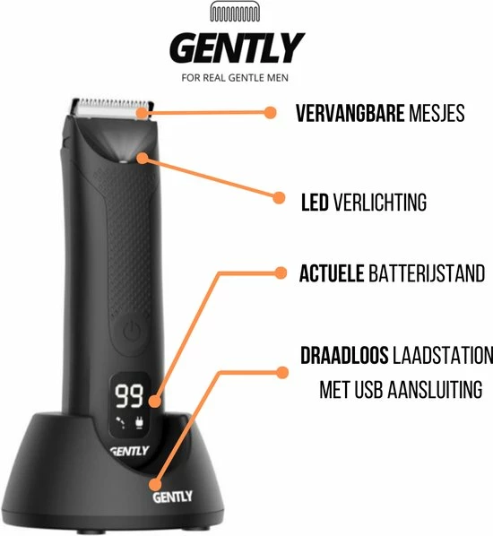 Gently Grooming Gently Scheerapparaat Mannen - Voor Schaamhaar & Schaamstreek - Trimmer - Manscaped - Body Shaver - Tondeuse Heren Voor Schaamhaar 9 Gently Grooming Gently Scheerapparaat Mannen - Voor Schaamhaar & Schaamstreek - Trimmer - Manscaped - Body Shaver - Tondeuse Heren Voor Schaamhaar - Afbeelding 7
