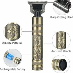 WAER Professioneel Scheerapparaat - Vintage - Oplaadbaar - Voor Professionele Barber - Geschikt Voor Hoofdhaar/Baardhaar - Trimmer Draadloos - Draak Gravure Op Het Handvat -Philips winkel 550x601 6