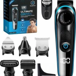 Beeperfect? 5 In 1 Baardtrimmer Voor Mannen - Incl. 5 Opzetstukken - Trimmer - Bodygroomer - Neus En Oor - 0.5-10MM - Gratis Baardkam