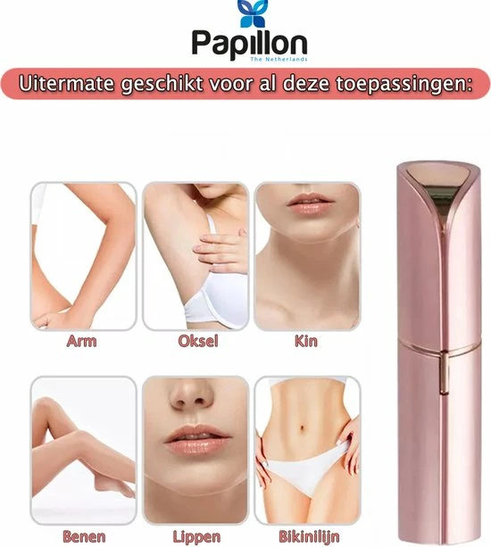 IFC Papillon Papillon - Precisietrimmer - Flawless Gezichtshaarverwijderaar – Reistrimmer - USB Oplaadbaar – Roze 6 IFC Papillon Papillon - Precisietrimmer - Flawless Gezichtshaarverwijderaar – Reistrimmer - USB Oplaadbaar – Roze - Afbeelding 4