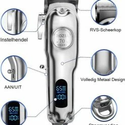 Rozia HQ2208 PRO Professionele Tondeuse Mannen- Draadloos - Kapper - Haartrimmer -Detail Trimmer - Trimmer - Baardtrimmer -Tondeuse Mannen Hoofdhaar - Scheerapparaat -Tondeuse - Incl. Precisietrimmers -Philips winkel 550x614 10