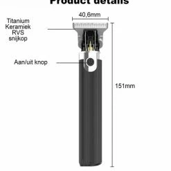 Merkloos Novalits - Precisie Tondeuse Mannen - Scheerapparaat Trimmer Voor Hoofdhaar En Baardhaar - Snel Opladen - Zwart -Philips winkel 550x617 2