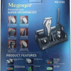 Lipa Vas 2188 6 In 1 Pakket Tondeuse En Trimmers - Met Tondeuse - Met Baardtrimmer - Met Snortrimmer - Met Elektrisch Scheerapparaat - Met Neustrimmer - Met Bakkebaarden Trimmer - USB Oplaadbaar - Draadloze Tondeuse - Keramische Messen - Thuiskapper -Philips winkel 550x626 4