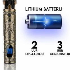 RESUXI Luxe Professionele Goude Trimmerset Met LCD Scherm - Inclusief Kapmantel - Draadloos - USB Oplaadbaar - Trimmer Voor Mannen - Baardtrimmer - Scheerapparaat - 1500mAh - Inclusief Opzetstukken 1mm - 2mm - 3mm -Philips winkel 550x631 1