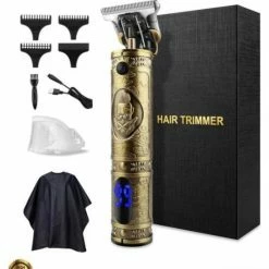 RESUXI Luxe - Professionele Trimmerset - Goud - Met LCD Display - Inclusief: Kapmantel - Trimmer Voor Mannen - Baardtrimmer - Scheerapparaat - Draadloos - USB Opladen - Contouren -1500mAh - Opzetstukken 1mm - 2mm - 3mm -Philips winkel 550x638 4