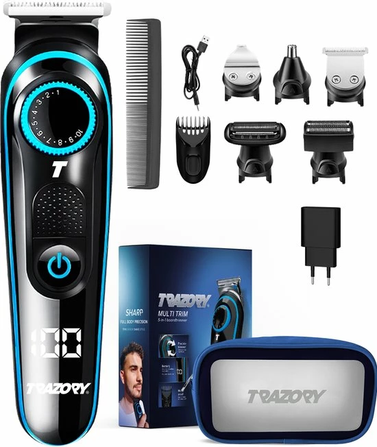 Trazory® Trimmer & Scheerapparaat Voor Mannen – Trimmerset Met Baardtrimmer, Bodygroomer & Precisietrimmer - Reisetui 3 Trazory® Trimmer & Scheerapparaat Voor Mannen – Trimmerset Met Baardtrimmer, Bodygroomer & Precisietrimmer - Reisetui