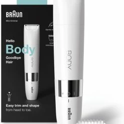 Braun Body Mini BS1000 - Tondeuse Corps Électrique Pour Femme Et Homme - Blanc