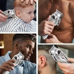 Himaly - Professionele Tondeuse Set - USB Oplaadbare Elektrische Tondeuses - Baard Draadloze Haartrimmer - Tondeuse Mannen - Body Hair Trimmer (voor DIY Thuis Kappers - Zilver) -Philips winkel 550x687 10