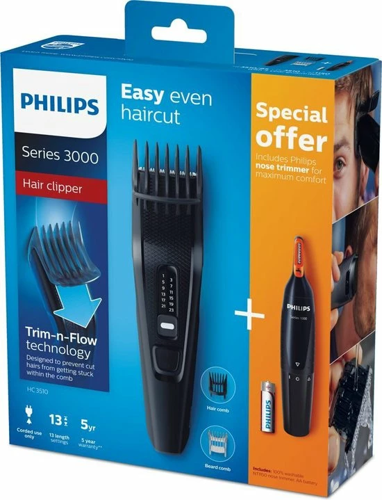 Philips Hairclipper Series 3000 HC3510/85 - Tondeuse 7 Philips Hairclipper Series 3000 HC3510/85 - Tondeuse - Afbeelding 5