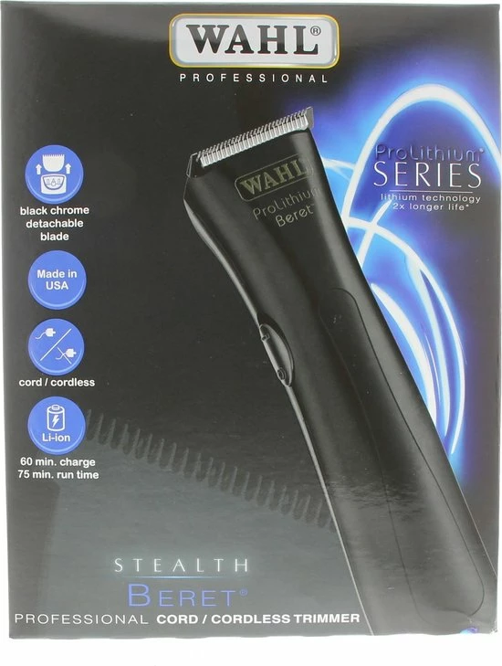 Wahl Beret Black Stealth - Baardtrimmer 7 Wahl Beret Black Stealth - Baardtrimmer - Afbeelding 5