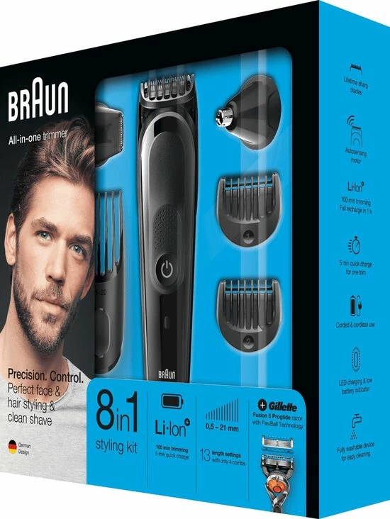 BRAUN MGK5060 Multi Grooming Kit - 8-in-1 Trimmer 8 BRAUN MGK5060 Multi Grooming Kit - 8-in-1 Trimmer - Afbeelding 6